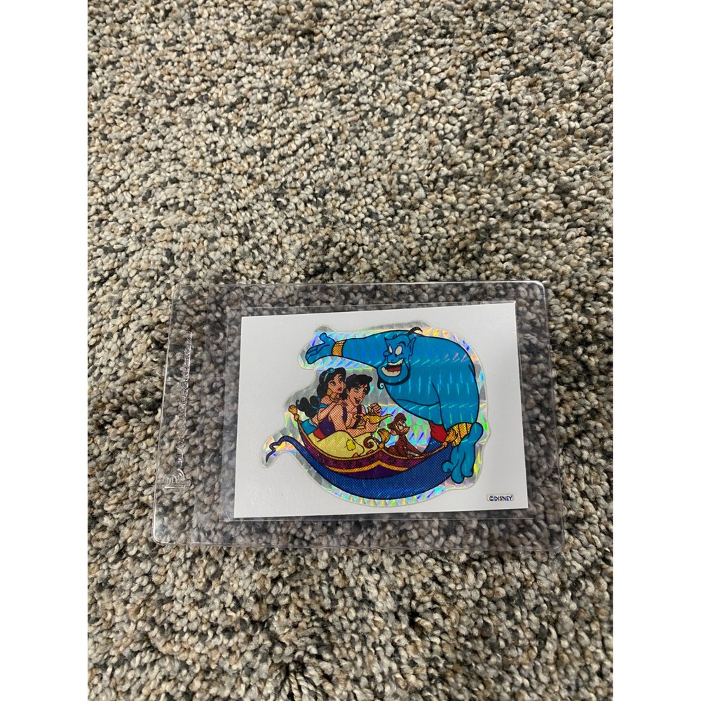 Vintage Disney Aladdin Genie Magic Carpet‎ Holographic Sticker Kodak Prism 1992